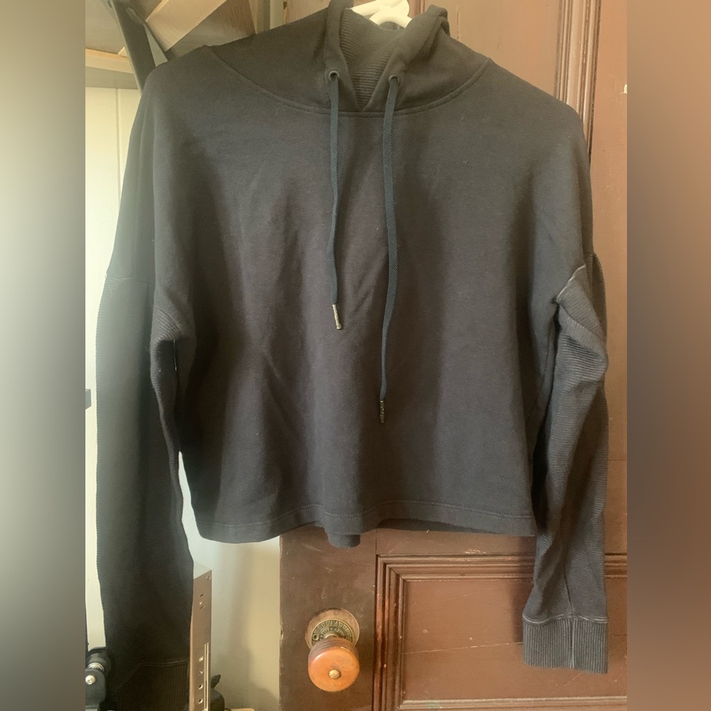 ALALA cropped hoodie with ribbed sleeves